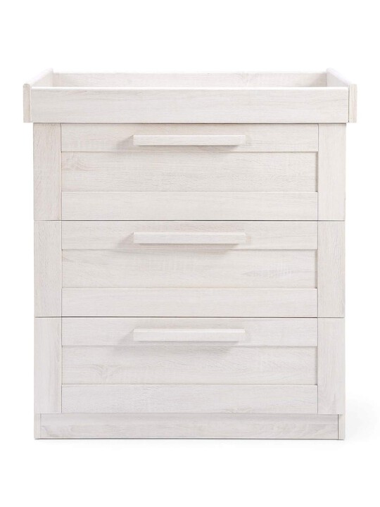 Atlas 4 Piece Cotbed with Dresser Changer, Wardrobe, and Essential Pocket Spring Mattress Set- White image number 6